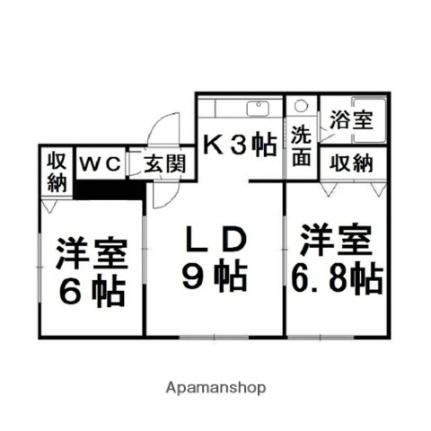 リバティとん田 ｜北海道北見市とん田東町(賃貸マンション2LDK・1階・50.90㎡)の写真 その2