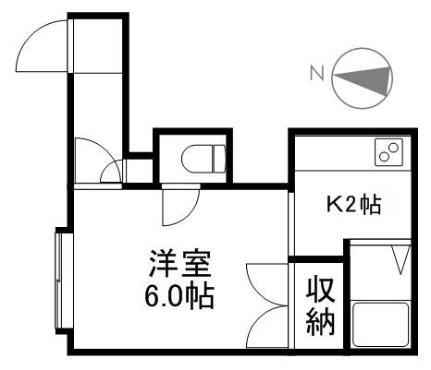 コート山鼻 202｜北海道札幌市中央区南二十条西９丁目(賃貸アパート1K・2階・17.80㎡)の写真 その2