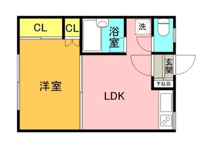 クレール22 203｜北海道札幌市中央区南二十二条西９丁目(賃貸アパート1DK・2階・25.90㎡)の写真 その2