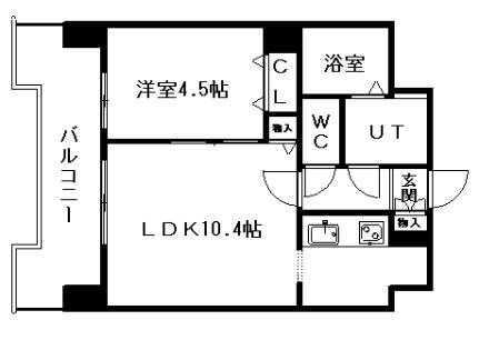 ＵＵＲコート札幌北三条 1208｜北海道札幌市中央区北三条東３丁目(賃貸マンション1LDK・12階・35.07㎡)の写真 その2