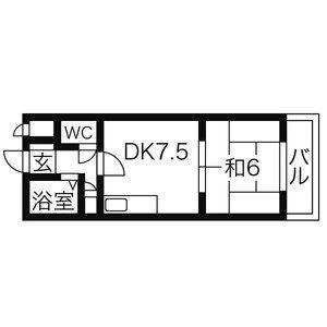 メゾン24 207｜北海道札幌市中央区南二十六条西１３丁目(賃貸マンション1DK・2階・30.40㎡)の写真 その2