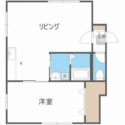 ＧＲＡＣＥ　ＣＯＵＲＴ　南円山 213｜北海道札幌市中央区南五条西２４丁目(賃貸アパート1LDK・2階・38.00㎡)の写真 その2