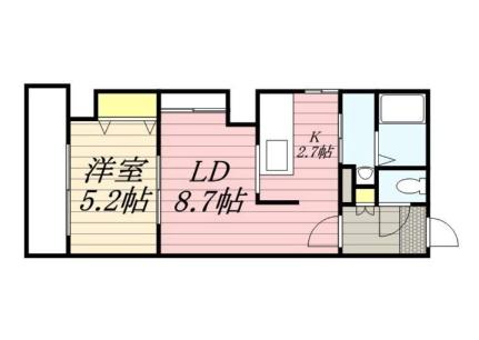 アリスマナーＢＬＤ 0803｜北海道札幌市中央区北三条東２丁目(賃貸マンション2LDK・8階・38.96㎡)の写真 その2