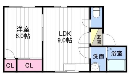 ホワイトコートカヤ12 203｜北海道札幌市豊平区平岸一条１２丁目(賃貸アパート1DK・3階・31.25㎡)の写真 その2