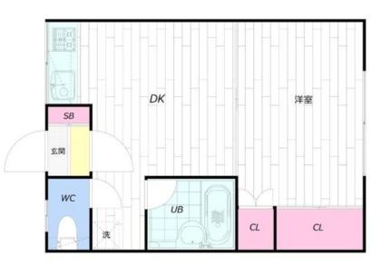 クレール22 101｜北海道札幌市中央区南二十二条西９丁目(賃貸アパート1DK・1階・25.90㎡)の写真 その2