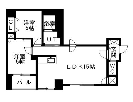 ＦＡＣＥ 403 ｜ 北海道札幌市中央区南五条西１丁目（賃貸マンション2LDK・4階・56.08㎡） その2