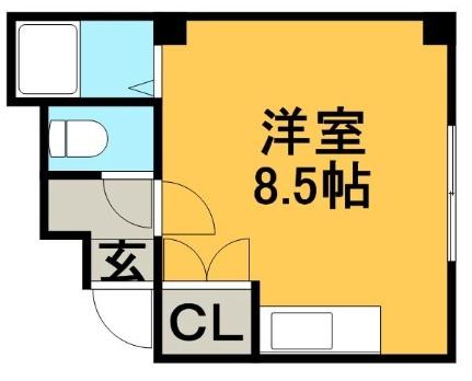 スーブニール42 301｜北海道札幌市厚別区厚別南２丁目(賃貸マンション1R・3階・20.42㎡)の写真 その2