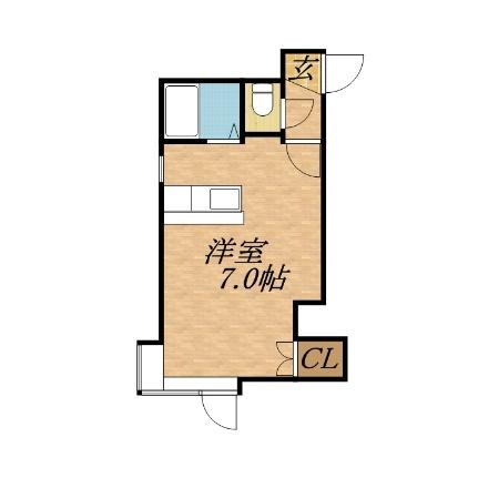 ＡＭＳ栄通 103｜北海道札幌市白石区栄通１５丁目(賃貸アパート1K・2階・18.81㎡)の写真 その2