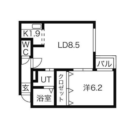 ボーンビルド 403｜北海道札幌市厚別区厚別中央二条２丁目(賃貸マンション1LDK・4階・37.97㎡)の写真 その2