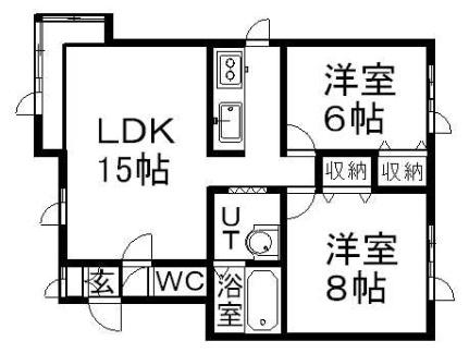 アコルデ63 101｜北海道札幌市白石区菊水元町六条３丁目(賃貸アパート2LDK・1階・60.10㎡)の写真 その1