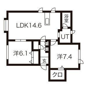 シレンハイム 201｜北海道札幌市白石区菊水元町八条２丁目(賃貸アパート2LDK・2階・63.21㎡)の写真 その2