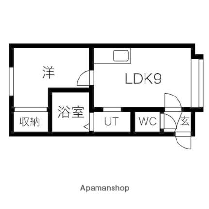 ノースランドI 102｜北海道札幌市白石区本通１７丁目南(賃貸アパート1LDK・1階・29.16㎡)の写真 その2