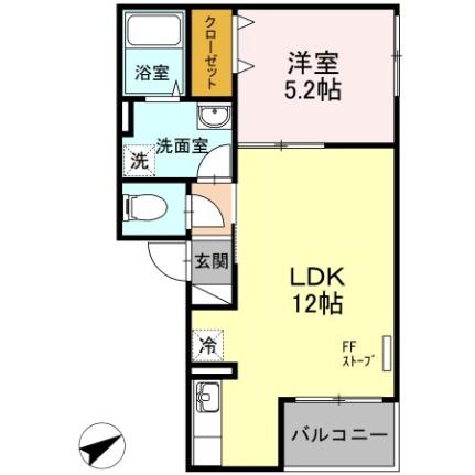 Ｐｈａｌａｅｎｏｐｓｉｓ　（ファレノプシス） 102｜北海道札幌市白石区本通１６丁目南(賃貸アパート1LDK・1階・40.33㎡)の写真 その2