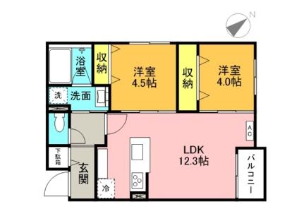 ＳーＲＥＳＩＤＥＮＣＥ南郷Ｎｏｒｔｈ 305｜北海道札幌市白石区南郷通７丁目南(賃貸マンション2LDK・3階・49.13㎡)の写真 その2