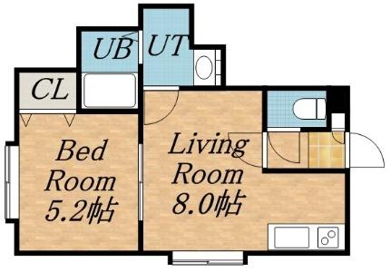 フレッシュハウス元町 102｜北海道札幌市東区北二十二条東１５丁目(賃貸アパート1LDK・2階・31.78㎡)の写真 その2