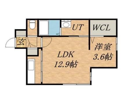 クロノス 302｜北海道札幌市東区北四十三条東１８丁目(賃貸マンション1LDK・3階・39.39㎡)の写真 その2