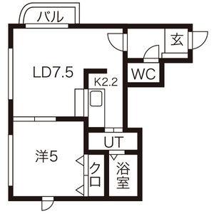 エルミタージュ 408｜北海道札幌市東区北十二条東１２丁目(賃貸マンション1DK・4階・33.94㎡)の写真 その2