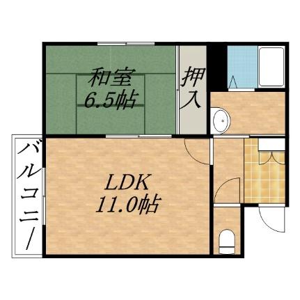 藤田ビル 205｜北海道札幌市東区北三十七条東１９丁目(賃貸マンション1LDK・2階・38.14㎡)の写真 その2