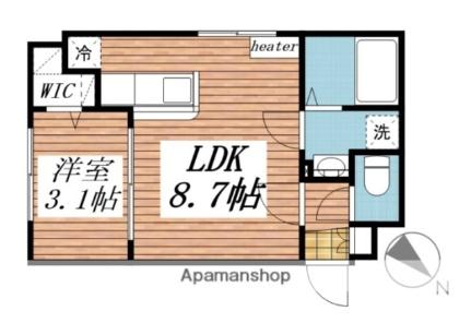 シャトン北10条 201 ｜ 北海道札幌市東区北十条東９丁目（賃貸マンション1LDK・2階・28.53㎡） その2