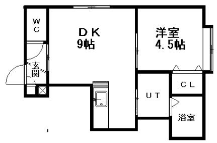 アクア18 101｜北海道札幌市東区北十八条東８丁目(賃貸アパート1DK・2階・33.00㎡)の写真 その2