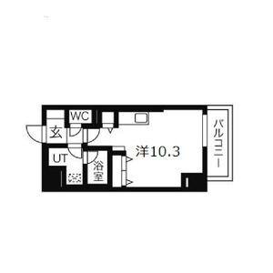 バロンドール 603｜北海道札幌市北区北八条西４丁目(賃貸マンション1R・6階・30.80㎡)の写真 その2