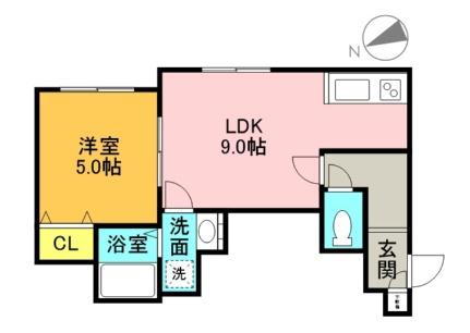 シャルルロワ 205｜北海道札幌市北区篠路四条７丁目(賃貸アパート1LDK・2階・33.19㎡)の写真 その2