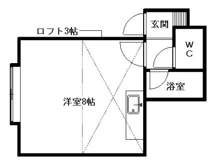 ブローディア元町 210｜北海道札幌市東区北二十六条東１８丁目(賃貸アパート1R・2階・17.45㎡)の写真 その2