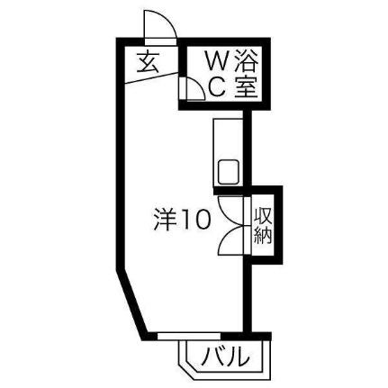 クレストコート北大前 402｜北海道札幌市北区北十八条西５丁目(賃貸マンション1R・4階・19.44㎡)の写真 その2