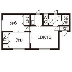 フリーダム1ー7 101｜北海道札幌市東区本町一条７丁目(賃貸アパート2LDK・1階・49.68㎡)の写真 その2