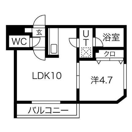 オルセー北17条 307｜北海道札幌市東区北十七条東３丁目(賃貸マンション1LDK・3階・32.40㎡)の写真 その2