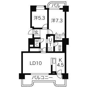 第3エクセルナガタ 702｜北海道札幌市東区北四十六条東１６丁目(賃貸マンション2LDK・7階・62.55㎡)の写真 その2