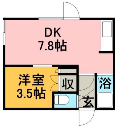 元町クラブハウス 106｜北海道札幌市東区北二十一条東２０丁目(賃貸アパート1DK・1階・25.92㎡)の写真 その2