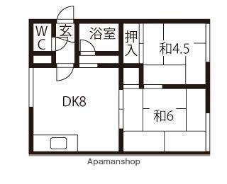 エイトハイツ 202｜北海道札幌市清田区平岡三条２丁目(賃貸アパート2DK・2階・40.00㎡)の写真 その2