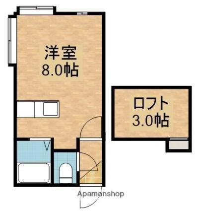 北海道札幌市清田区清田二条１丁目（賃貸アパート1R・3階・25.00㎡） その2