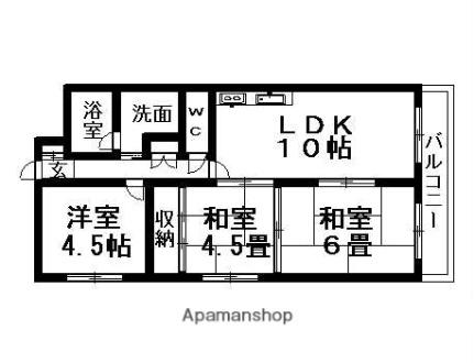 北海道札幌市清田区北野五条２丁目(賃貸マンション3LDK・2階・51.23㎡)の写真 その2