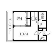 カーサ・クラレ 0402 ｜ 北海道札幌市豊平区月寒東一条１０丁目（賃貸マンション1LDK・4階・31.86㎡） その2