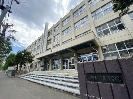 画像18:札幌市立八条中学校(中学校)まで174m