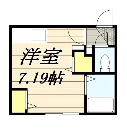 北海道札幌市豊平区平岸八条１３丁目(賃貸マンション1R・2階・19.20㎡)の写真 その2