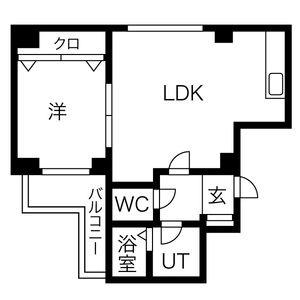 ハウスサークヒル 501｜北海道札幌市豊平区豊平四条５丁目(賃貸マンション1LDK・5階・39.67㎡)の写真 その2