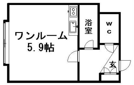 サザンコート美園 105｜北海道札幌市豊平区美園一条８丁目(賃貸アパート1K・1階・23.49㎡)の写真 その2