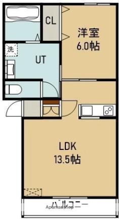 ル　スリール 105｜北海道函館市堀川町(賃貸マンション1LDK・1階・44.98㎡)の写真 その2