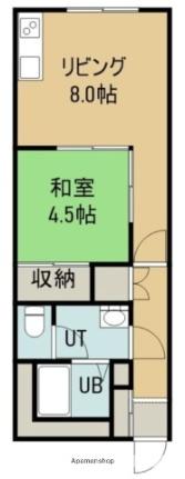 本町ハイツタイプI 305｜北海道函館市本町(賃貸マンション1DK・3階・36.00㎡)の写真 その2