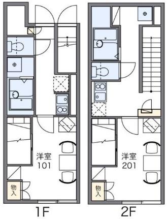 レオパレスひまわりII 205｜北海道函館市赤川町(賃貸アパート1K・2階・27.53㎡)の写真 その2