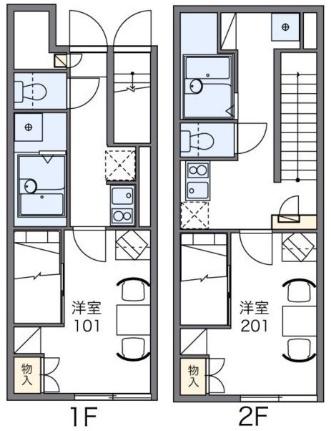 レオパレスひまわりII 104｜北海道函館市赤川町(賃貸アパート1K・1階・23.31㎡)の写真 その2
