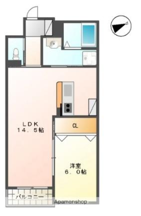 ＮＥＷ　ＰＩＡＺＺＡ西桔梗 105｜北海道函館市西桔梗町(賃貸マンション1LDK・1階・48.21㎡)の写真 その2