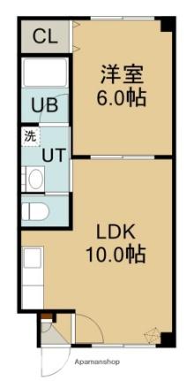 ピュアパレス的場II 405 ｜ 北海道函館市的場町（賃貸マンション1LDK・4階・35.64㎡） その2