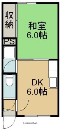 コミュニティ本通 202｜北海道函館市本通２丁目(賃貸アパート1DK・2階・26.44㎡)の写真 その2