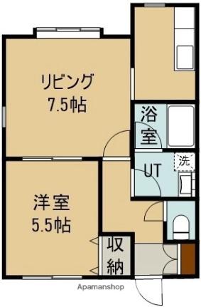 ＭＳプロフマーレ 201｜北海道函館市日吉町２丁目(賃貸アパート1LDK・2階・39.87㎡)の写真 その2