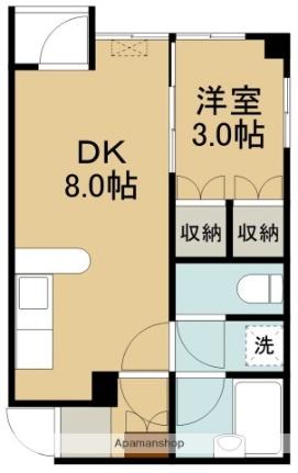 ピアパレス美原 205｜北海道函館市美原２丁目(賃貸マンション1DK・2階・26.32㎡)の写真 その2