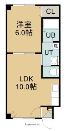 ピュアパレス的場III 403｜北海道函館市的場町(賃貸マンション1LDK・4階・35.64㎡)の写真 その2